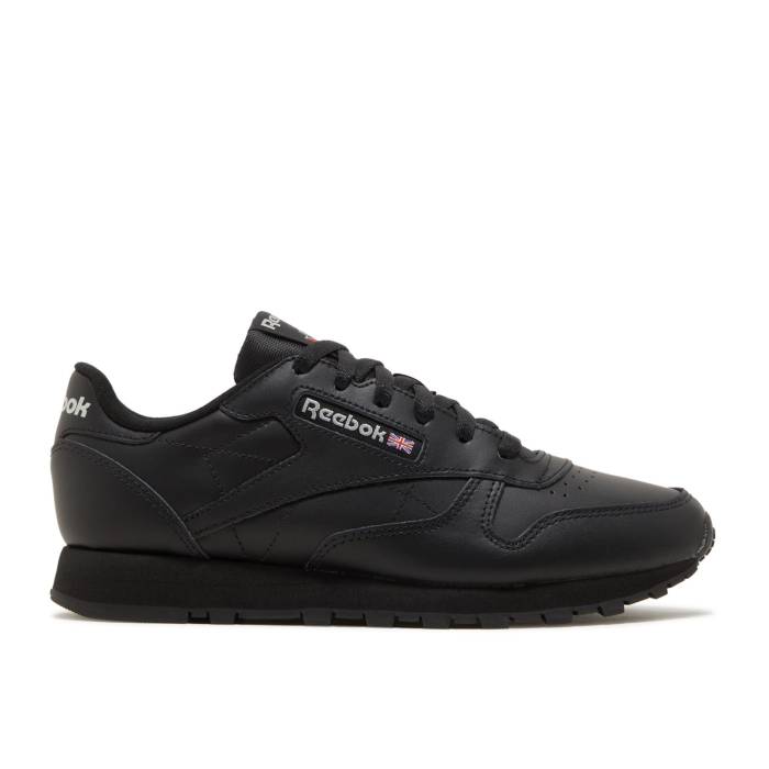 リーボック Reebok 【 Wmns Classic Leather \u0027Black Pure Grey\u0027 Women Core Black/Core Black/Pure Grey 5 】 古典派音楽 なめし革 純一無雑 レディース 中核グループ 黒いこと 黒いこと 純一無雑 薄墨色 薄墨色