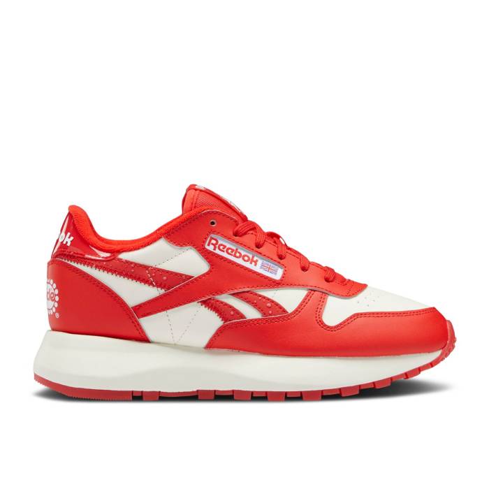 リーボック Reebok 【 Popsicle X Wmns Classic Leather Sp \u0027Instinct Red\u0027 Women Instinct Red/Chalk/Instinct Red 】 古典派音楽 なめし革 レディース 本能 Red 赤・赤いこと