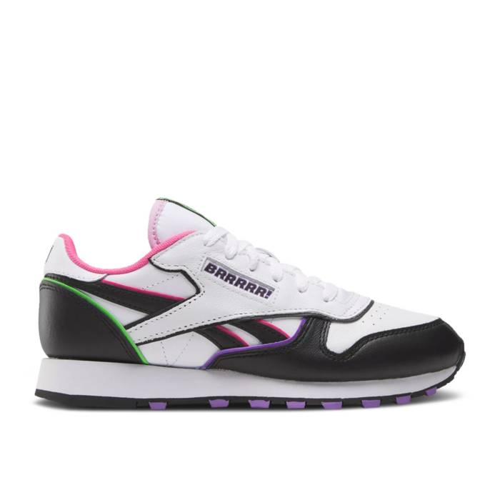 リーボック Reebok 【 Anuel Aa X Classic Leather Kids 'Soy Leyenda' Youth Black/White/Pink 】 クラシック レザー ジュニア キッズ 黒色 ブラック 白色 ホワイト pink ピンク｜スニケス