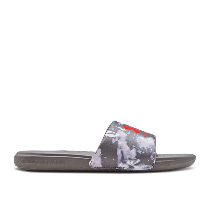 アンダーアーマー Under Armour 【 Ansa Graphic Slide \u0027Concrete White\u0027 Men Concrete/White 】 グラフィック Slide サンダル メンズ 白いこと 白いこと