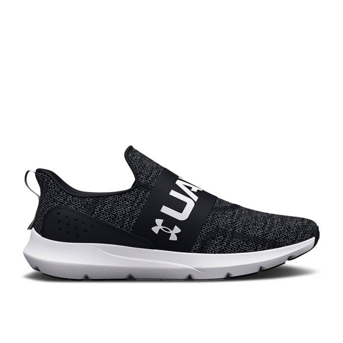 アンダーアーマー Under Armour 【 Surge 3 Slip \u0027Black White\u0027 Men Black/White 】 メンズ 黒いこと 黒いこと 白いこと 白いこと