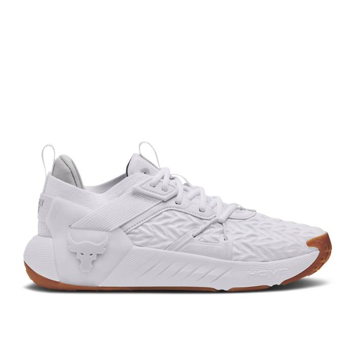 アンダーアーマー Under Armour 【 Project Rock 6 \u0027White Gum\u0027 Men White/Halo Grey 】 メンズ 白いこと 白いこと 薄墨色 薄墨色 メンズ靴-スニーカー-靴
