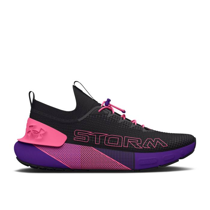 アンダーアーマー Under Armour 【 Hovr Phantom 3 Se \u0027Storm - Black Pink Punk\u0027 Men Black/Metro Purple/Pink Punk 】 黒いこと 黒いこと pink サクラ色 メンズ 黒いこと 黒いこと 地下鉄道 Purple 紫・パープル pink サクラ色