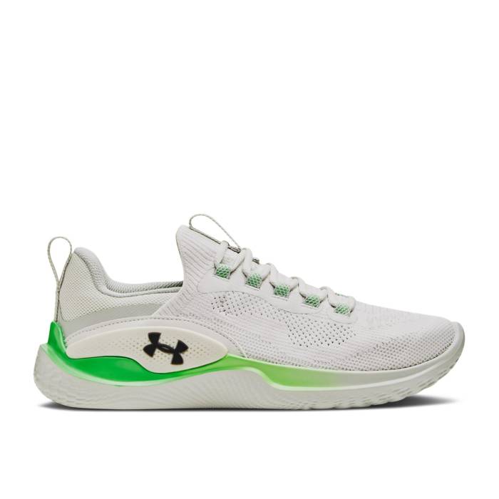 アンダーアーマー Under Armour 【 Flow Dynamic \u0027White Clay Green Screen\u0027 Men White Clay/Green Screen/Black 】 流動受け答え 活動的 green 緑・緑であること メンズ 白いこと 白いこと green 緑・緑であること 黒いこと 黒いこと メンズ靴-靴-スニーカー