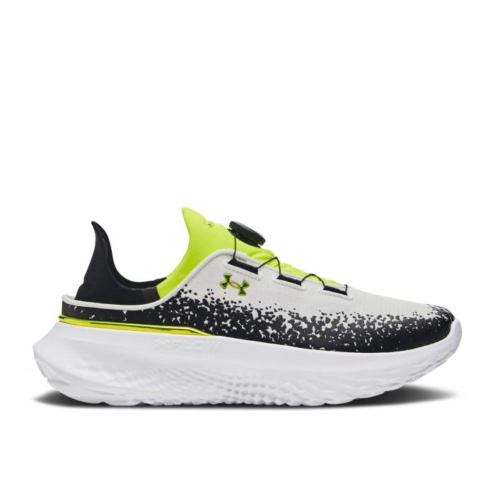 アンダーアーマー Under Armour 【 Slipspeed Mega 'White High Vis Yellow' Men White/Black/High Vis Yellow 】 メガ ハイ メンズ 白色 ホワイト 黒色 ブラック ハイ yellow 黄色・イエロー