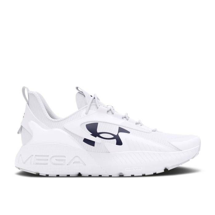 アンダーアーマー Under Armour 【 Hovr Mega 2 Mvmnt 'White Midnight Navy' Men White/Midnight Navy 】 メガ メンズ 白色 ホワイト 紺色 ネイビー|スニケス