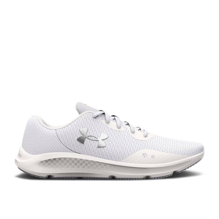 アンダーアーマー Under Armour 【 Charged Pursuit 3 \u0027White Metallic Silver\u0027 Men White/Metallic Silver 】 メンズ 白いこと 白いこと Silver しろがね色・しろがね色