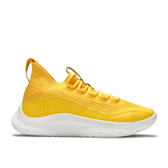 Curry Brand 【 Curry Flow 8 \u0027Smooth Butter Flow\u0027 Men Taxi/White/Taxi 】 カリー 流動受け答え メンズ 白いこと 白いこと スニーカー-靴