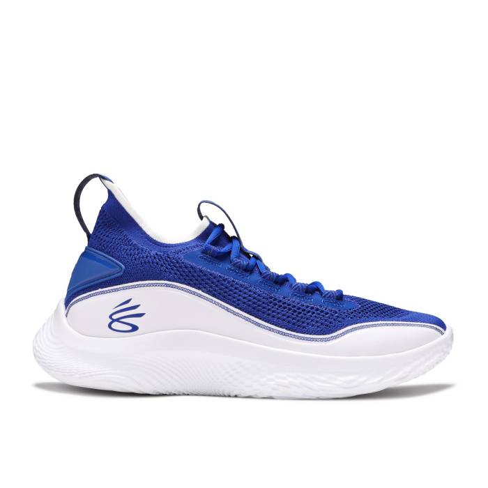 Curry Brand 【 Curry Flow 8 \u0027Flow Like Water\u0027 Men Royal/White/White 】 カリー 流通受け答え メンズ 白いこと 白いこと