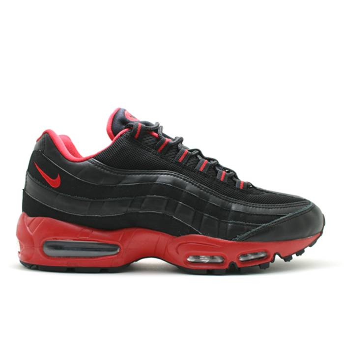 ナイキ Nike 【 Air Max 95 Men Black/Varsity Red 】 エアマックス 95 メンズ 黒色 ブラック Red 赤・レッド|スニケス