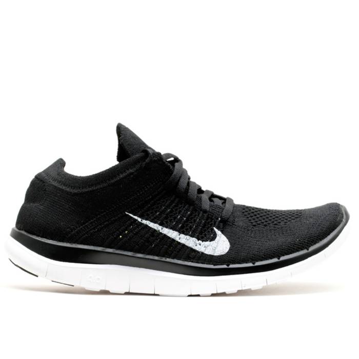 ナイキ Nike 【 Wmns Free Flyknit 4.0 Women Black/White-Dark Grey 】 無償性 飛球編み物 レディース 黒いこと 黒いこと 薄墨色 薄墨色
