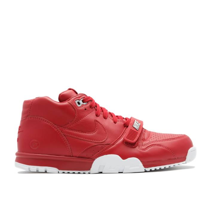 ナイキ Nike 【 Fragment Design X Air Trainer 1 Mid Sp \u0027Gym Red\u0027 Men Gym Red/Gym Red/White 】 調教師 ミッド メンズ Red 赤・赤いこと 白いこと 白いこと