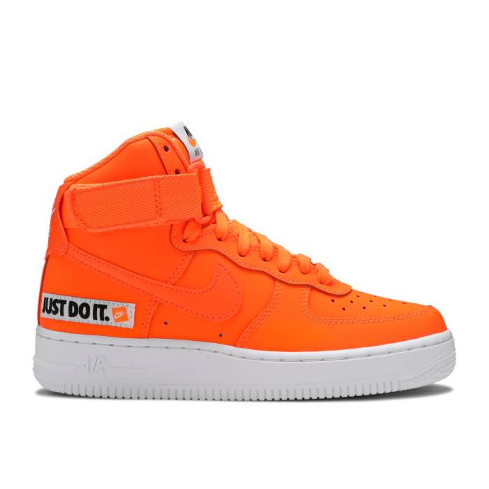 ナイキ Nike 【 Wmns Air Force 1 High \u0027Just Do It\u0027 Women Total Orange/White-Black 】 御機嫌 レディース orange 橙・オレンジ色