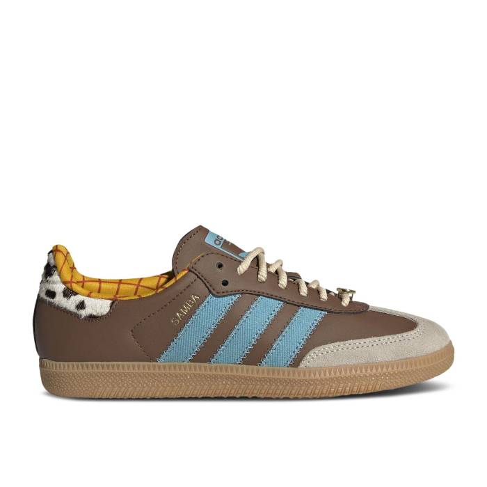 アディダス Adidas 【 Toy Story X Samba Og J \u0027Woody\u0027 Youth Preloved Brown/Preloved Blue/Alumina 】 サンバ お坊っちゃん キッズ 赤銅色 赤銅色 青碧 青碧