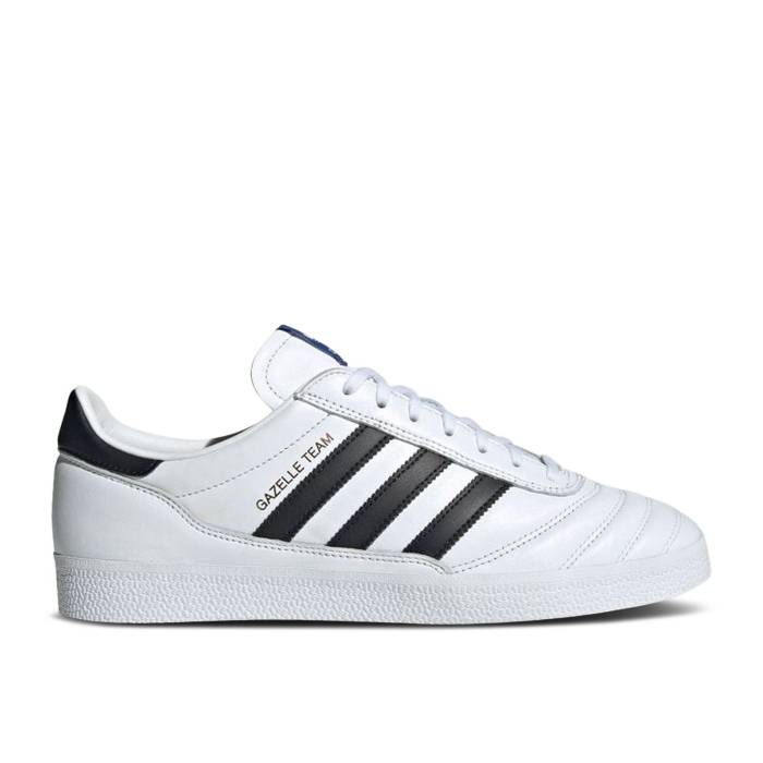 アディダス Adidas 【 Gazelle Team 'White Black' Men Footwear White/Core Black/Blue 】 ガゼル Team チーム メンズ 白色 ホワイト コア 黒色 ブラック 青色 ブルー