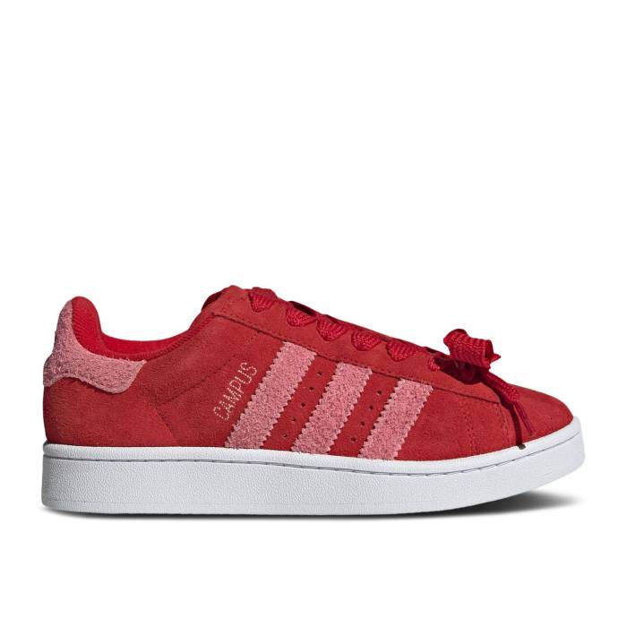 アディダス Adidas 【 Wmns Campus 00S \u0027Better Scarlet Pink Spark\u0027 Women Better Scarlet/Pink Spark/Cloud White 】 構内 pink サクラ色 レディース pink サクラ色 白いこと 白いこと