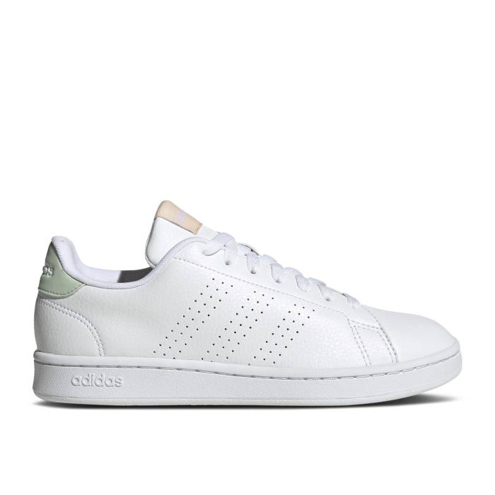 アディダス Adidas 【 Wmns Advantage \u0027White Linen Green\u0027 Women Cloud White/Cloud White/Linen Green 】 レディース 白いこと 白いこと green 緑・緑であること