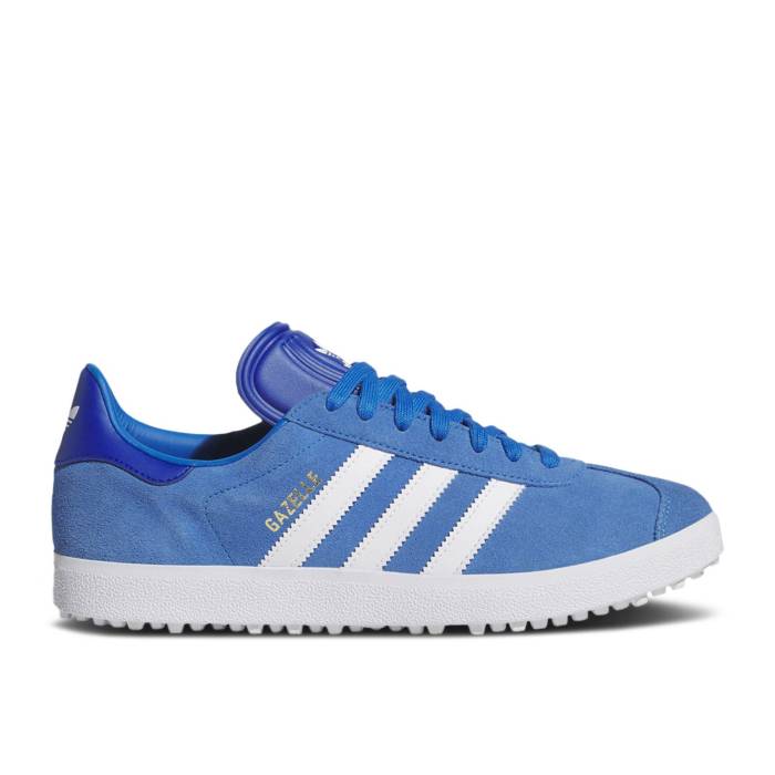 アディダス Adidas 【 Gazelle Spikeless Golf \u0027Blue Bird\u0027 Men Blue Bird/Cloud White/Royal Blue 】 ガゼル golf ゴルフ メンズ 青み 青色 白いこと 白いこと