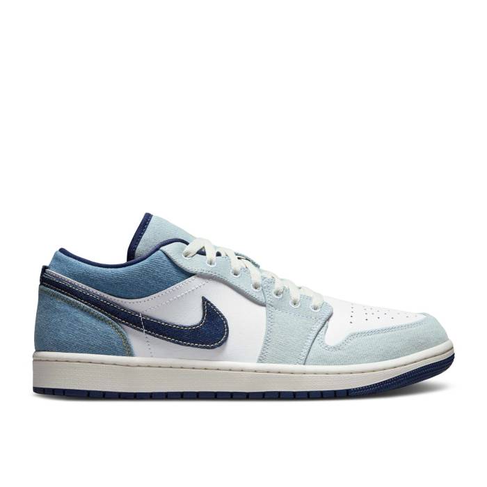 ナイキ エアジョーダン Air Jordan 【 Jordan 1 Low Denim Men White/Sail/Star Blue/Midnight Navy 】 メンズ 白色 ホワイト 青色 ブルー 紺色 ネイビー