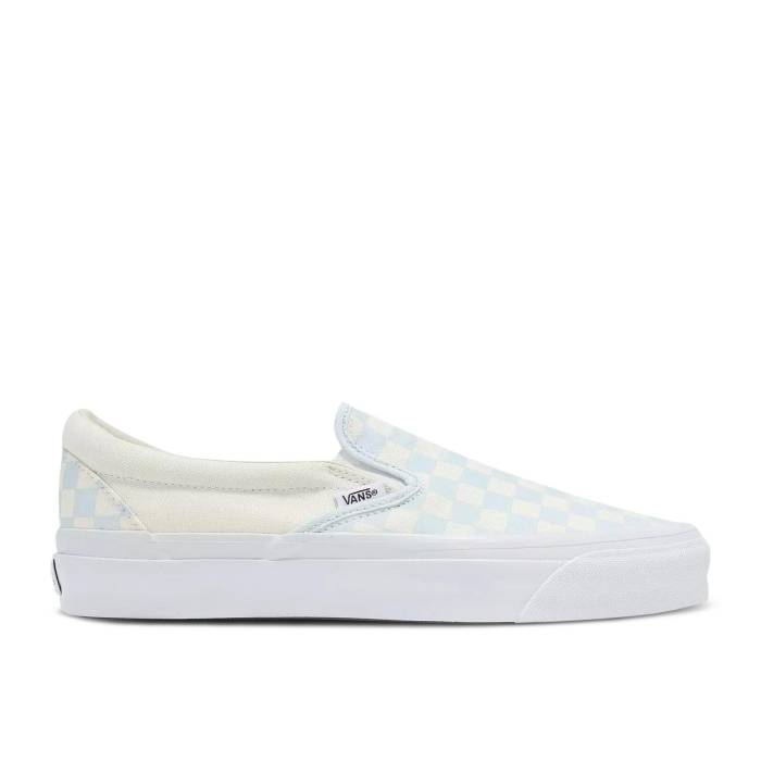 ヴァンズ Vans 【 Classic Slip-On 98 Lx \u0027Checkerboard - Pastel Blue\u0027 Men Ice Melt 】 古典派音楽 slip-on スリッポン メンズ