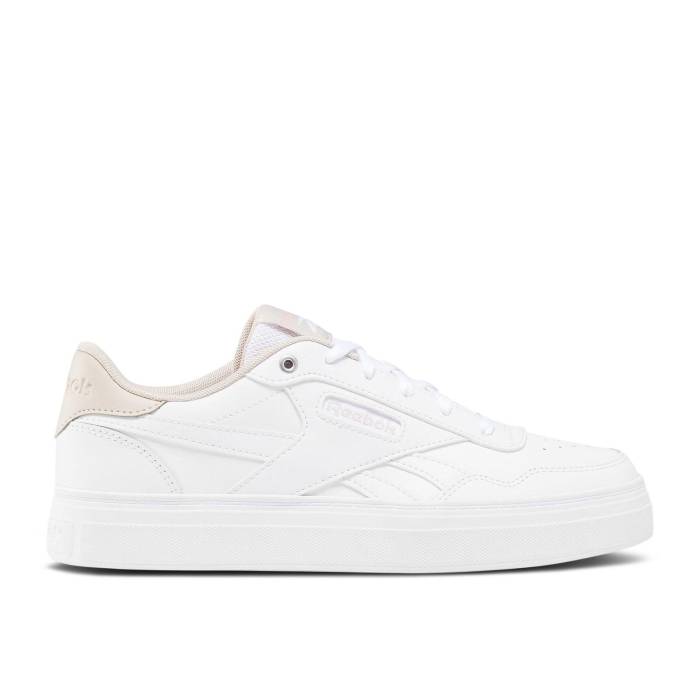 リーボック Reebok 【 Wmns Court Advance Bold \u0027White Pink Stucco\u0027 Women Cloud White/Moonstone/Pink Stucco 】 厚地の外套 pink サクラ色 レディース 白いこと 白いこと pink サクラ色