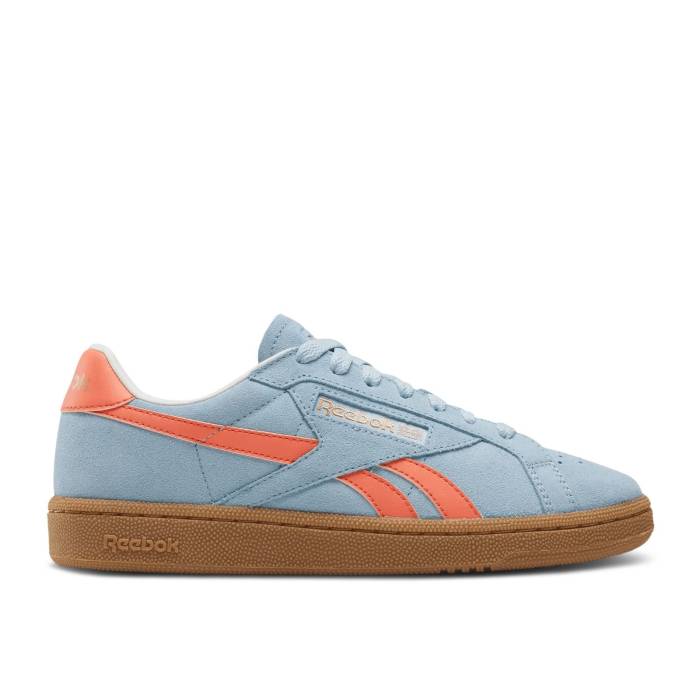リーボック Reebok 【 Wmns Club C Grounds Uk \u0027Soft Blue Supercharged Coral\u0027 Women Soft Blue/Supercharged Coral/Gum 】 野球クラブ 青み 青色 レディース 青み 青色