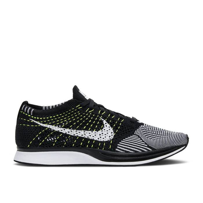 ナイキ Nike 【 Flyknit Racer \u0027Volt\u0027 2015 Men Black/White/Yellow 】 飛球編み物 メンズ 黒いこと 黒いこと 白いこと 白いこと yellow 黄味がかった・黄色