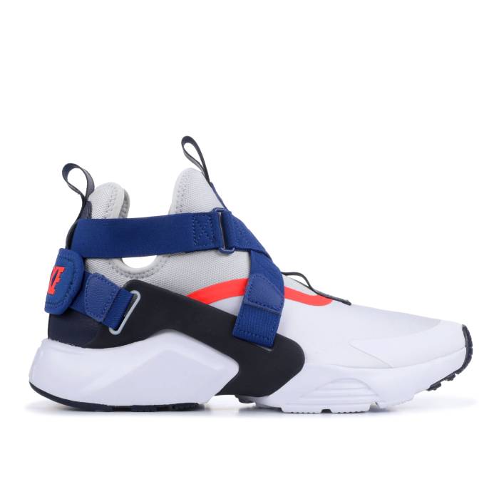 ナイキ Nike 【 Wmns Huarache City \u0027White Gym Blue\u0027 Women White/Gym Blue-Total Crimson-Vast Grey 】 Huarache ハラチ シティ レディース 白いこと 白いこと 薄墨色 薄墨色