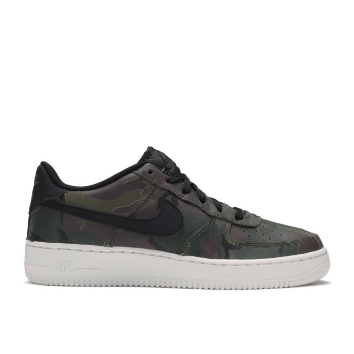 ナイキ Nike 【 Air Force 1 Lv8 ガウス \u0027Forest Camo\u0027 Youth Medium Olive/Black 】 お坊っちゃん キッズ olive オリーブ 黒いこと 黒いこと