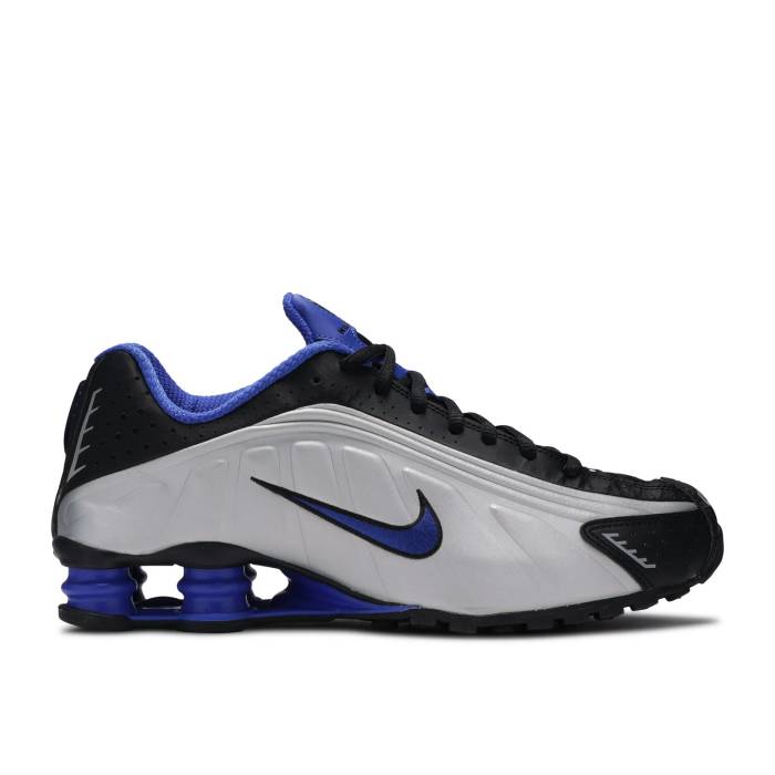 ナイキ Nike 【 Shox R4 \u0027Silver Racer Blue\u0027 Men Black/Metallic Silver-Reflect Silver-Racer Blue 】 Shox ショックス メンズ 黒いこと 黒いこと 青碧 青碧