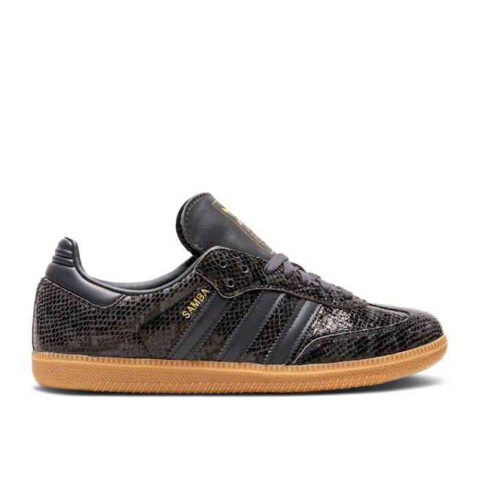 アディダス Adidas 【 Wmns Samba Og \u0027Snakeskin Pack - Black\u0027 Women Core Black/Grey Six/Gum 3 】 サンバ レディース 中核グループ 黒いこと 黒いこと 薄墨色 薄墨色