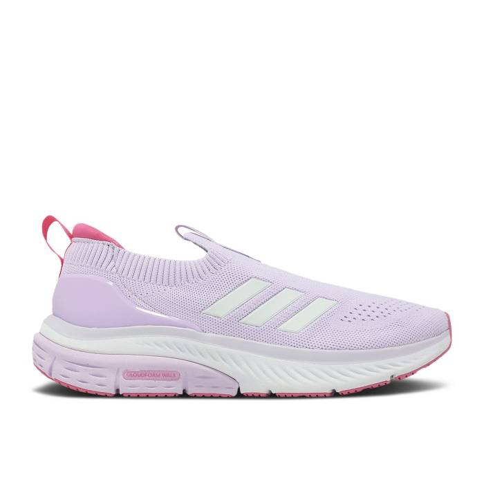アディダス Adidas 【 Wmns Cloudfoam Walk Lounger \u0027Ice Lavender\u0027 Women Ice Lavender/Cloud White/Pulse Magenta 】 ウォーク レディース 白いこと 白いこと マジェンタ