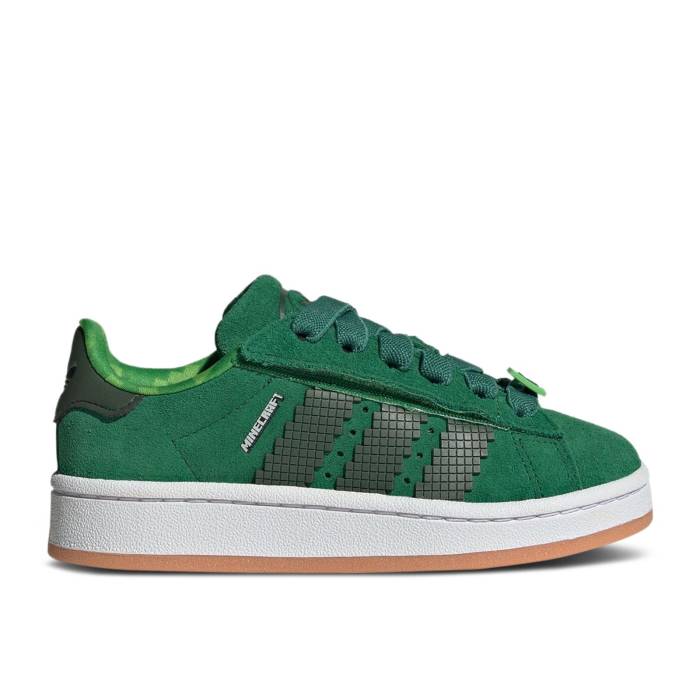 アディダス Adidas 【 Minecraft X Campus 00S J \u0027Creeper\u0027 Youth Green/Black/White/Gum 】 校庭 お坊っちゃん キッズ green 緑・緑であること 黒いこと 黒いこと 白いこと 白いこと