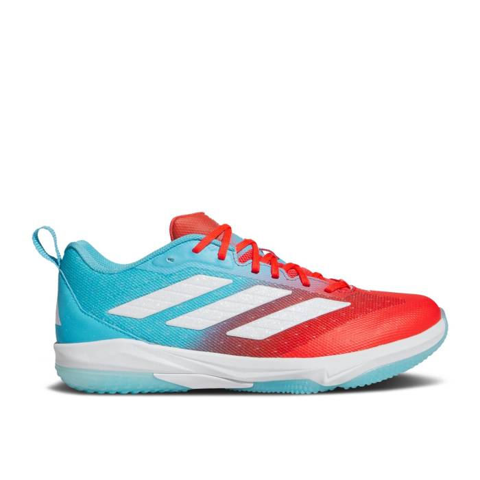 アディダス Adidas 【 Adizero Impact Turf \u0027Candy Pack - Bright Cyan Bright Red\u0027 Men Bright Cyan/Cloud White/Bright Red 】 アディゼロ 差しひびき 芝草 シアン メンズ シアン 白いこと 白いこと Red 赤・赤いこと