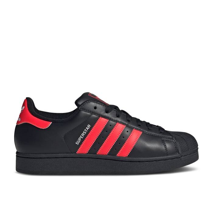 アディダス Adidas 【 Superstar 2 \u0027Black Lucid Red\u0027 Men Core Black/Lucid Red/Cloud White 】 Superstar はやりっ子 メンズ 中核グループ 黒いこと 黒いこと Red 赤・赤いこと 白いこと 白いこと