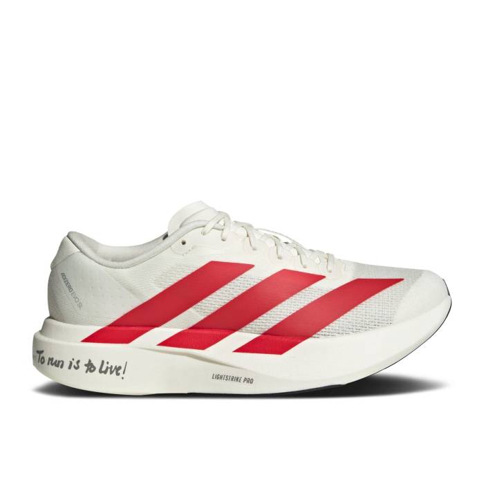 アディダス Adidas 【 Adizero Evo Sl \u0027To Run Is To Live!\u0027 Men Off White/Better Scarlet/Core Black 】 アディゼロ 幽客 メンズ 白いこと 白いこと 中核グループ 黒いこと 黒いこと