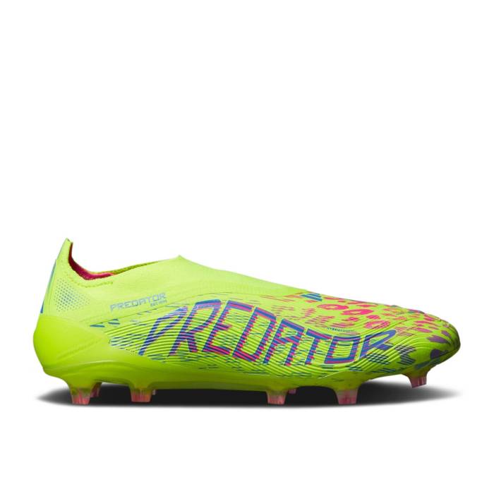 アディダス Adidas 【 Predator Elite Laceless Fg \u0027Mystic Victory Pack\u0027 Men Lucid Lemon/Lucid Pink/Blue Fusion 】 プレデター エリート Victory 制覇 メンズ pink さくら色 青碧 青碧 Fusion 核融合反応