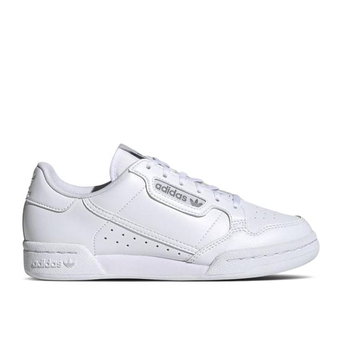 アディダス Adidas 【 Continental 80 J \u0027White Grey\u0027 Youth Cloud White/Cloud White/Grey One 】 お坊っちゃん キッズ 白いこと 白いこと 薄墨色 薄墨色