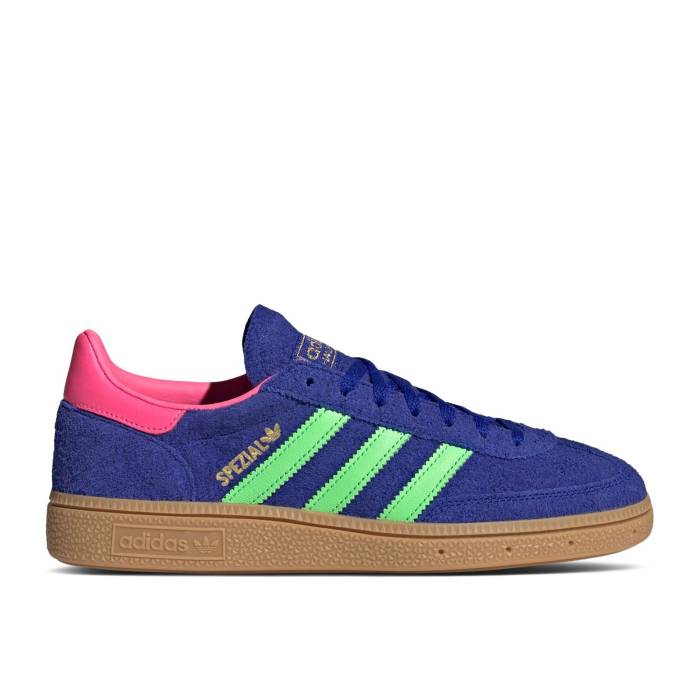 アディダス Adidas 【 Wmns Handball Spezial \u0027Lucid Blue Lime Burst\u0027 Women Lucid Blue/Lime Burst/Lucid Pink 】 ハンドボール スペシアル 青み 青色 菩提樹 レディース 青み 青色 菩提樹 張りさける pink サクラ色