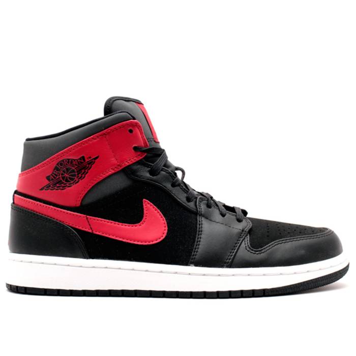 ナイキ エアジョーダン Air Jordan 【 Jordan 1 Mid \u0027Gym Red\u0027 Men Black/Gym Red-Anthracite 】 ミッド メンズ 黒いこと 黒いこと