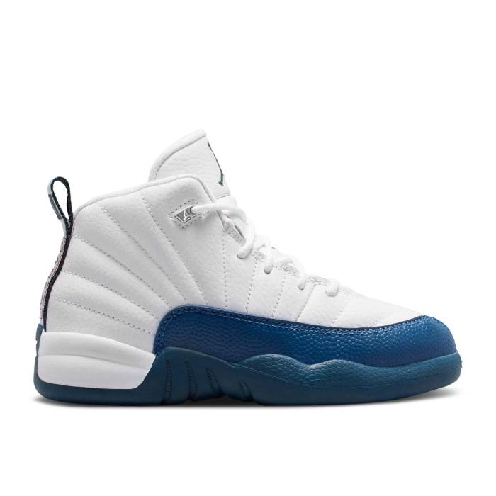 ナイキ エアジョーダン Air Jordan 【 Jordan 12 Retro Ps \u0027French Blue\u0027 2025 Youth White/French Blue/Metallic Silver/Varsity Red 】 レトロ 御坊っちゃん キッズ 白いこと 白いこと 青碧 青色 Silver しろがね色・しろがね色 Red 赤・レ キッズファッション-靴