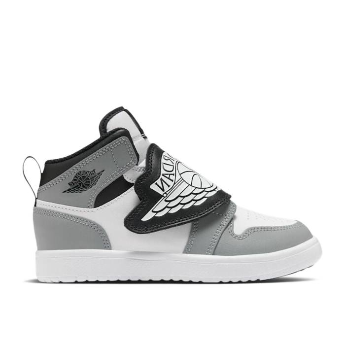 ナイキ エアジョーダン Air Jordan 【 Sky Jordan 1 Ps \u0027White Black Particle Grey\u0027 Youth White/Black-Particle Grey 】 天の原 黒いこと 黒いこと お坊っちゃん キッズ 白いこと 白いこと 薄墨色 薄墨色