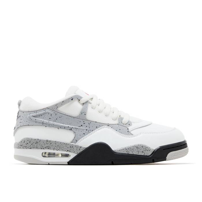 ナイキ エアジョーダン Air Jordan 【 Jordan 4 Rm \u0027White Cement\u0027 Men Summit White/Black/Matte Silver/Fire Red 】 メンズ 白いこと 白いこと 黒いこと 黒いこと Silver しろがね色・しろがね色 たき火 Red 赤・赤いこと