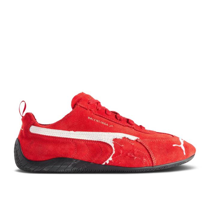 バレンシアガ Balenciaga 【 X Speedcat Suede \u0027Red White\u0027 Men Red/White/Black 】 スエード・スウェード メンズ Red 赤・赤いこと 白いこと 白いこと 黒いこと 黒いこと