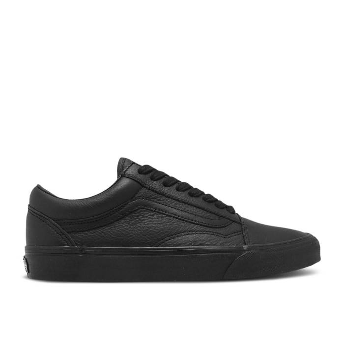 ヴァンズ Vans 【 Old Skool Leather Triple Black Men Black/Black 】 レザー メンズ 黒色 ブラック