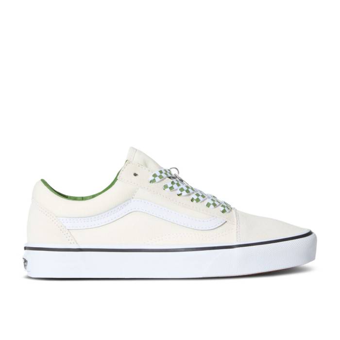 ヴァンズ Vans 【 Old Skool Checkerboard Lace - Marshmallow Green Men Marshmallow/Green 】 メンズ green 緑・グリーン