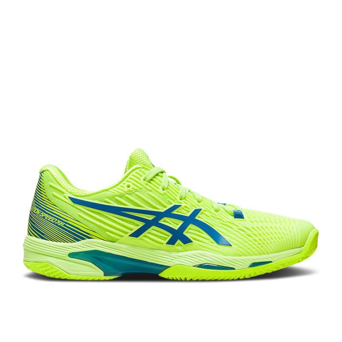 アシックス Asics 【 Wmns Solution Speed Ff 2 Clay \u0027Hazard Green\u0027 Women Hazard Green/Reborn Blue 】 Speed す早さ レディース green 緑・緑であること 青み 青色