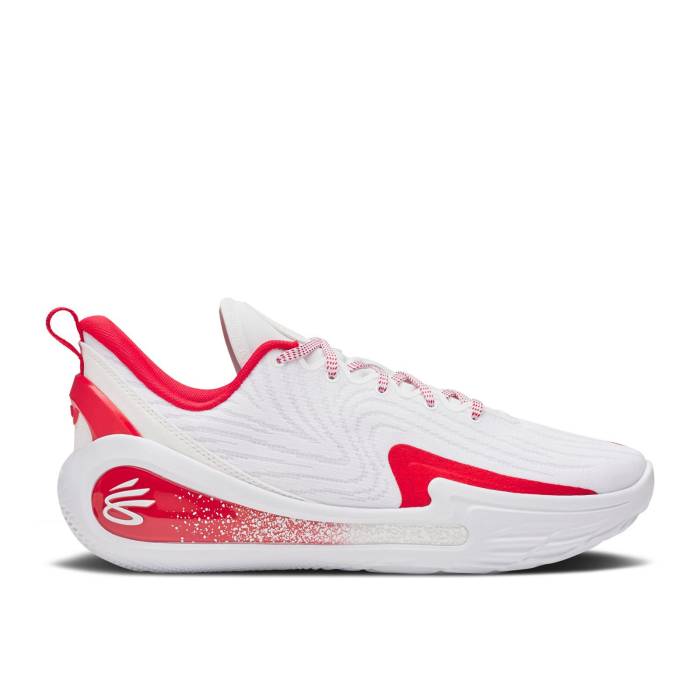 Curry Brand 【 Curry Flow 12 Team \u0027White Red\u0027 Men White/Red 】 カリー 流れ受け答え Team 野球クラブ メンズ 白いこと 白いこと Red 赤・赤いこと