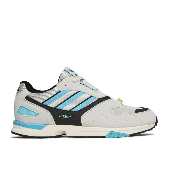 アディダス Adidas 【 Zx 4000 Og \u0027Grey Cyan\u0027 Men Grey/Core Black/Bright Cyan 】 メンズ 薄墨色 薄墨色 中核グループ 黒いこと 黒いこと シアン