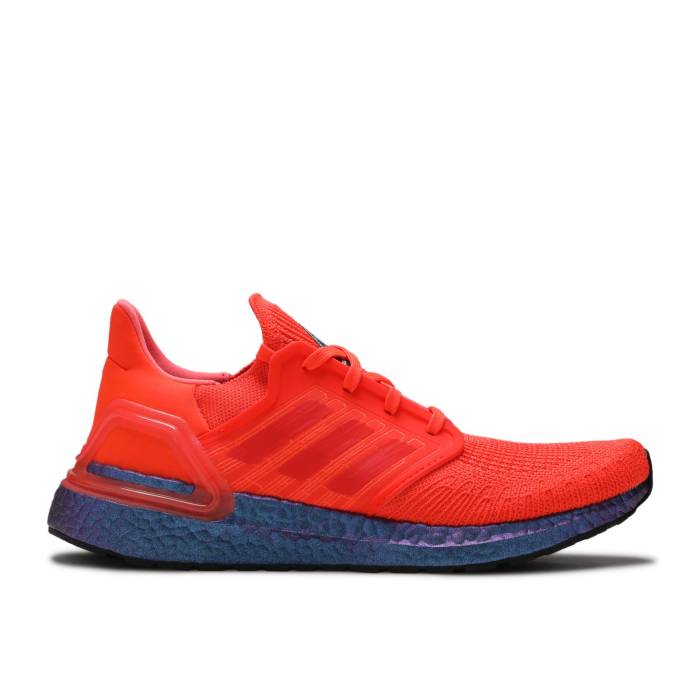 アディダス Adidas 【 Ultraboost 20 \u0027Solar Red\u0027 Men Solar Red/Solar Red/Boost Blue Violet Metallic 】 メンズ Red 赤・赤いこと ブースト 青味 青み 紫・相撲取り草